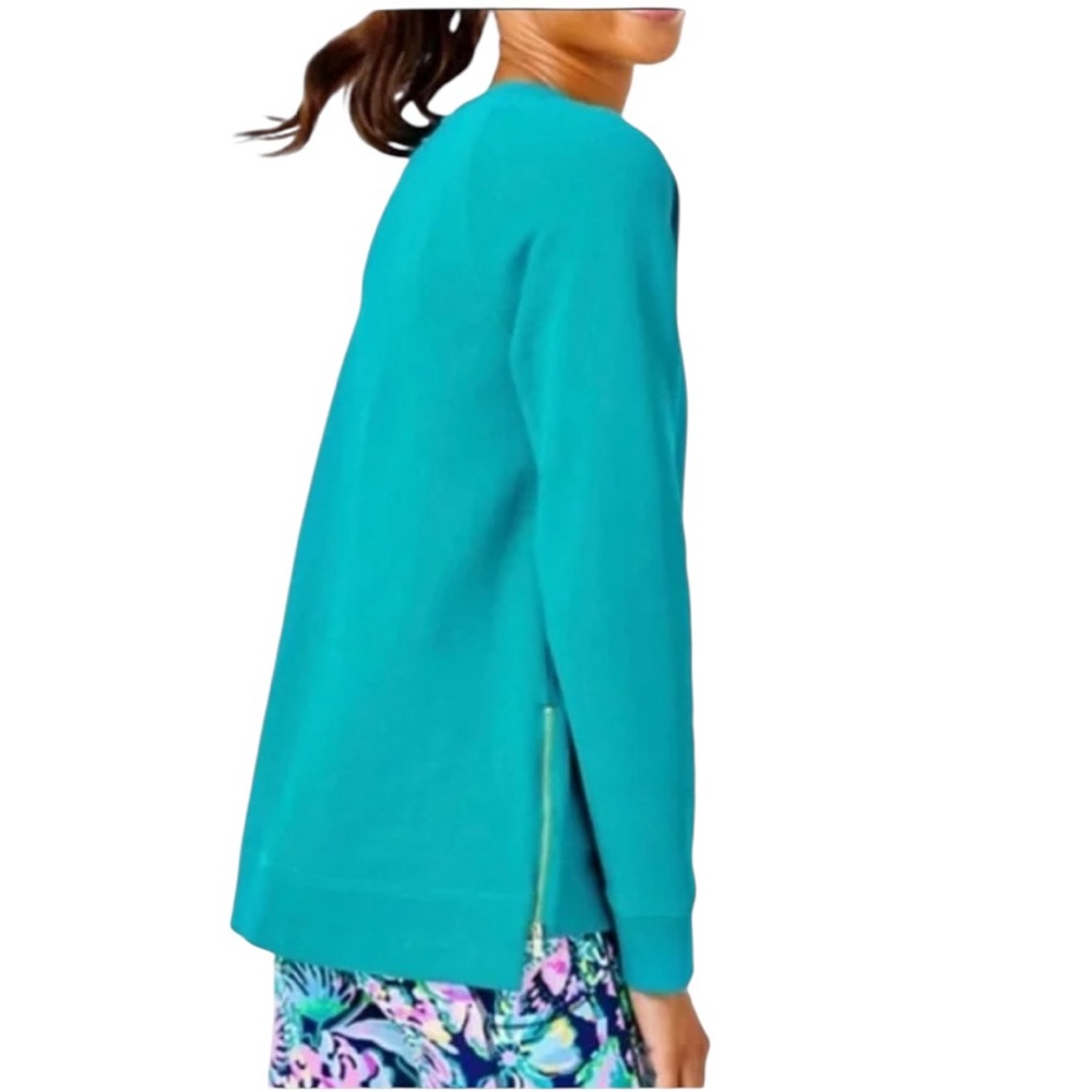 Lilly Pulitzer Luxletic Beach Comber Pulliver in Maldives Green Sz S - Picture 2 of 11